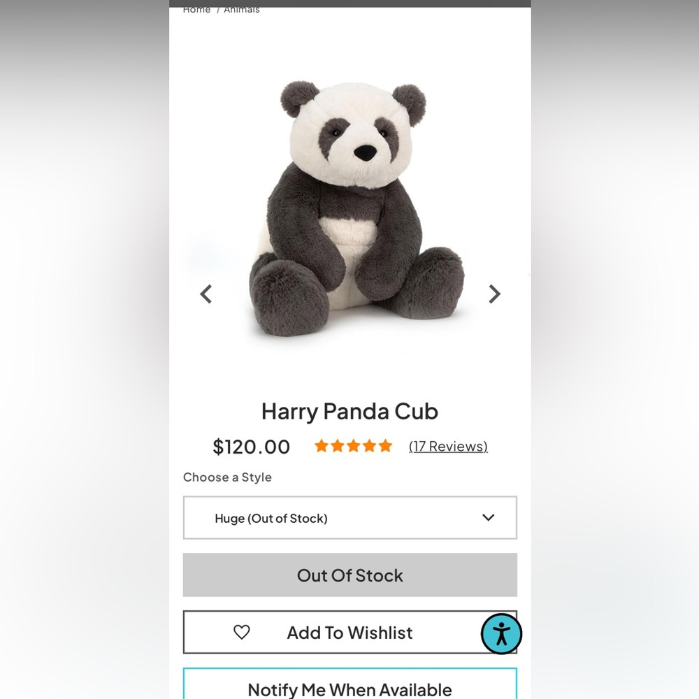 Jellycat panda